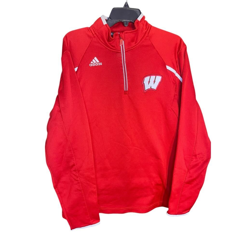 Adidas Wisconsin Badgers Long Sleeve Pullover Size Medium